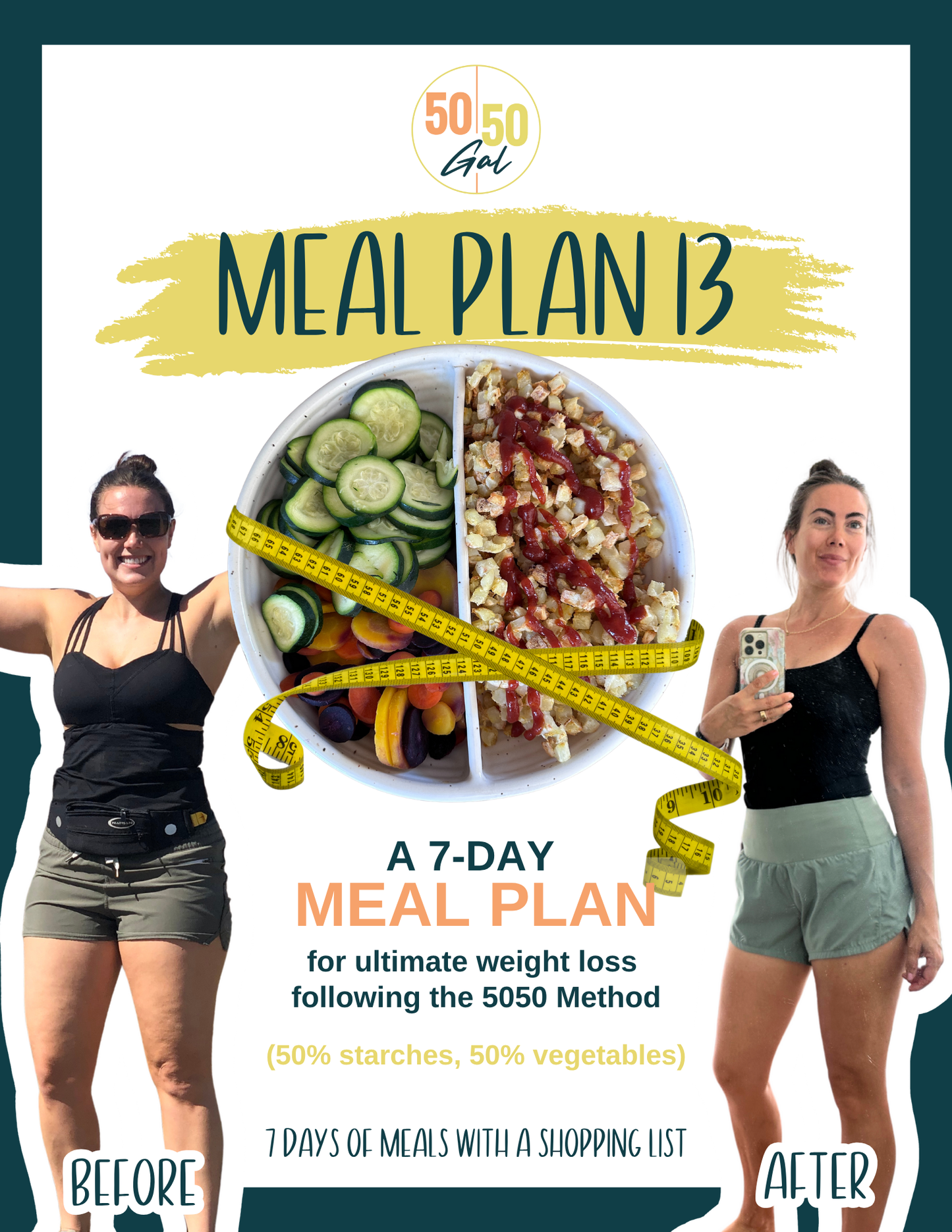 Ultimate Weight Loss: Meal Plan 13 fullandfulfilled 50 50 plate 50/50 bowl starch solution McDougall Program 5050 diet wfpb vegan plant based E-Books fullandfulfilled