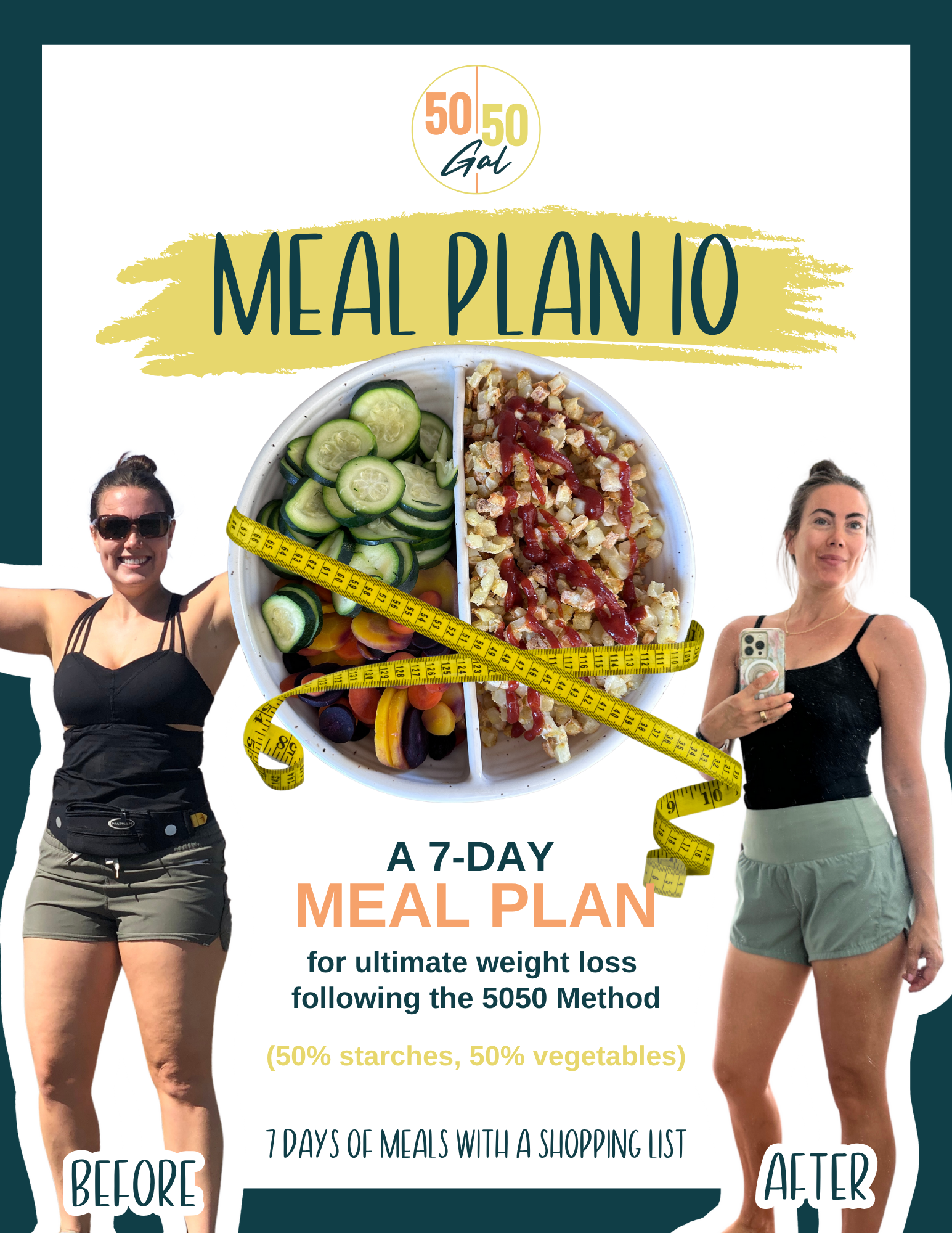 Ultimate Weight Loss: Meal Plan 10 fullandfulfilled 50 50 plate 50/50 bowl starch solution McDougall Program 5050 diet wfpb vegan plant based E-Books fullandfulfilled