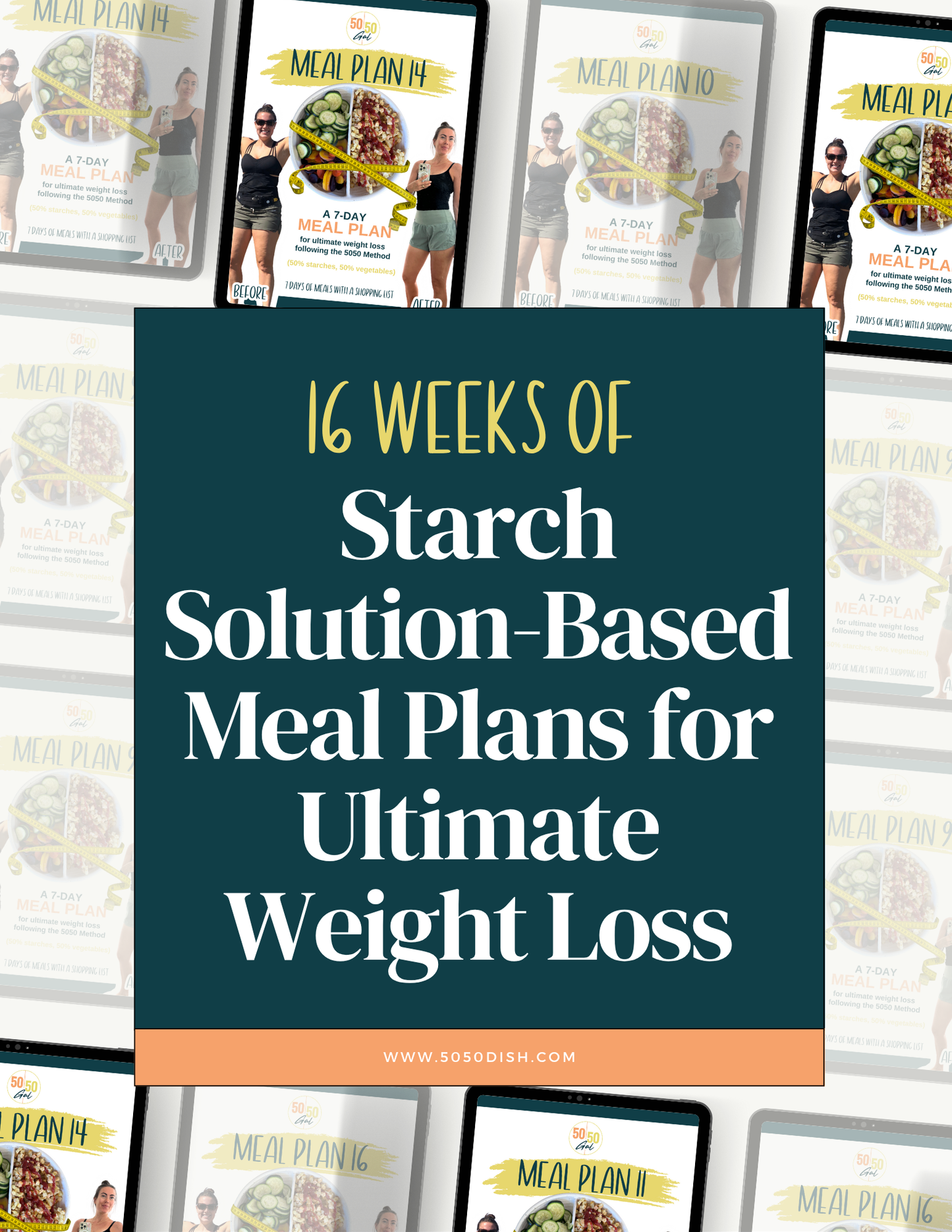 16 Weeks of Starch Solution Meal Plans fullandfulfilled 50 50 plate 50/50 bowl starch solution McDougall Program 5050 diet wfpb vegan plant based E-Books fullandfulfilled