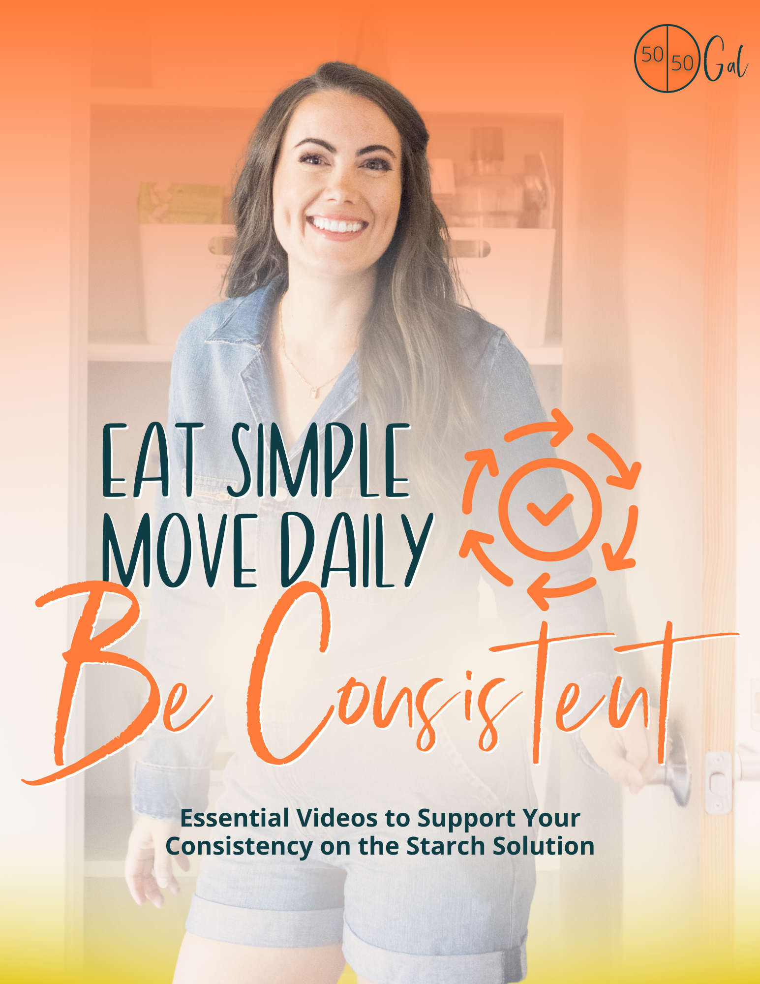 Eat Simple, Move Daily, BE CONSISTENT 5050 Gal 50 50 plate 50/50 bowl starch solution McDougall Program 5050 diet wfpb vegan plant based  fullandfulfilled