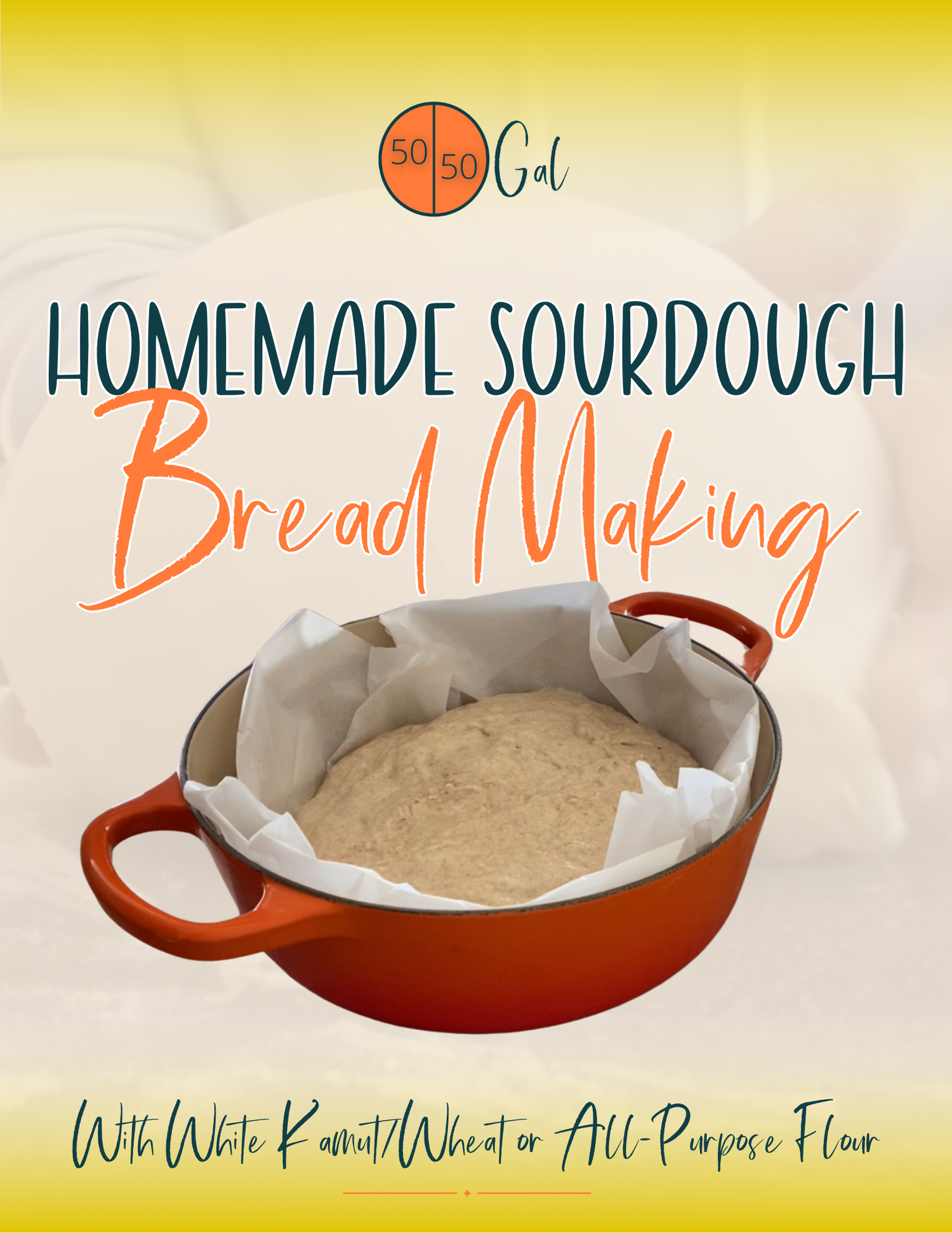 Homemade Sourdough Bread Making Class 5050 Gal 50 50 plate 50/50 bowl starch solution McDougall Program 5050 diet wfpb vegan plant based Masterclass fullandfulfilled