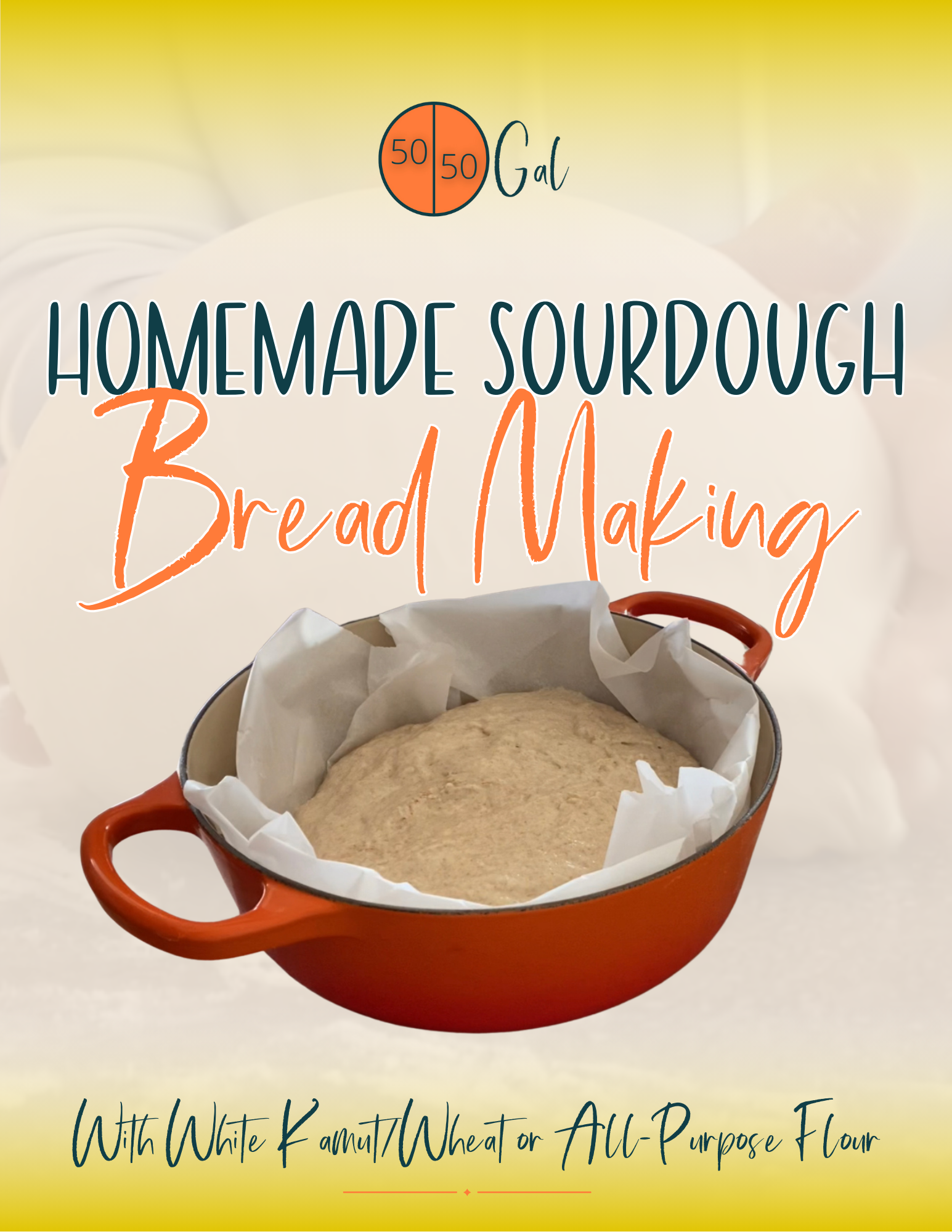 Homemade Sourdough Bread Making Class 5050 Gal 50 50 plate 50/50 bowl starch solution McDougall Program 5050 diet wfpb vegan plant based Masterclass fullandfulfilled